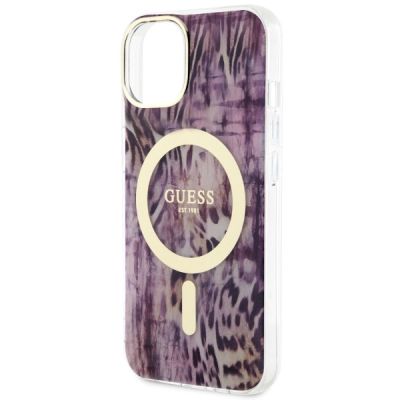 6. Guess Leopard MagSafe case for iPhone 14 - pink