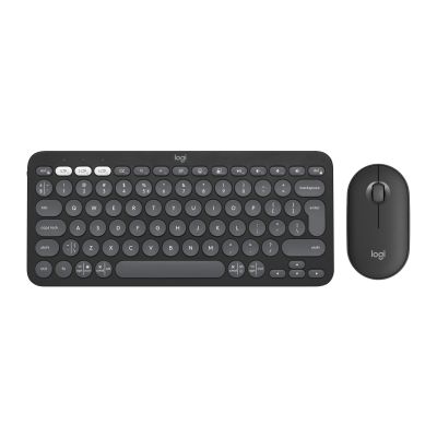 11. Logitech 920-012239 Keyboard Mouse Included Universal RF Wireless + Bluetooth QWERTY American International Graphite