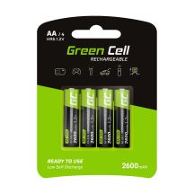 GREEN CELL BATTERIES STICKS 4X AA R6 2600MAH