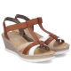 4. Rieker 61995-81 brown women's wedge sandals