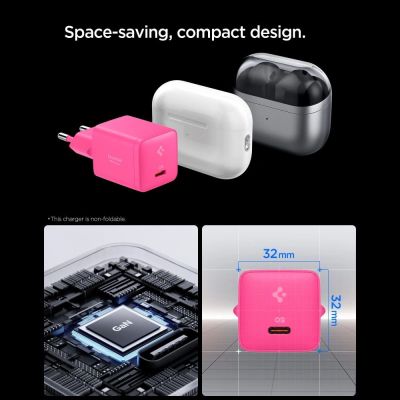 4. Spigen Essential EE301EU 1-Port 30W Wall Charger - Pink