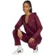 8. Women's adidas Essentials Linear Burgundy Tracksuit KQ7588