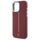 6. Mercedes Silicone White Stripe MagSafe Case for iPhone 16 Pro Max - Red
