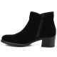 3. Women's leather ankle boots with a block heel, black Sergio Leone BT-52-S
