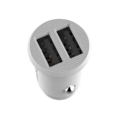 4. Baseus Grain Car Charger CCALL-ML02 mini charger 2x USB-A 3.1A - white
