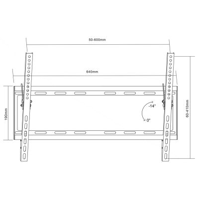 5. Maclean MC-605 TV wall mount (wall-mounted, tiltable - 70"; max. 35kg)