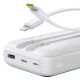5. Baseus Lipow 20000mAh 22.5W Powerbank with two built-in cables with additional Baseus Simple USB-A - USB-C 3A 20cm cable - white