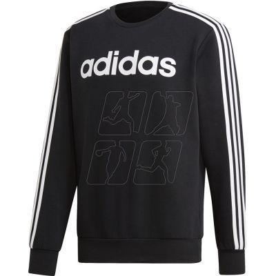 2. Adidas Essentials 3S Crew FL M DQ3084 sweatshirt