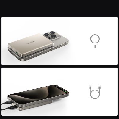 16. Joyroom JR-PBM08 Pro 10000mAh Ultra-Thin Powerbank - Titanium