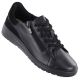 Women's black leather shoes with a zipper Potocki JE19402