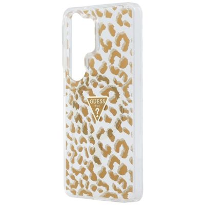6. Guess IML Leopard Print Triangle MagSafe Case for Samsung Galaxy S26 Ultra - Brown