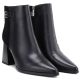 4. Women's black leather high-heeled ankle boots D&A S.Barski CR62-3477