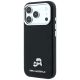 2. Karl Lagerfeld Grained Heads Metal MagSafe Case for iPhone 17 Pro / 18 Pro - Black