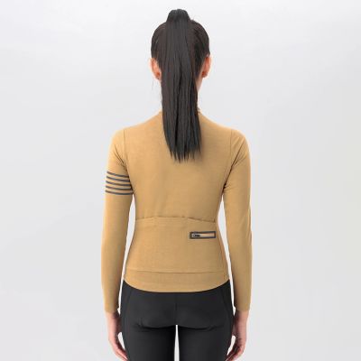 6. Rockbros YPW065 TVI Women's Long Sleeve Cycling Jersey Fall/Winter L - Yellow