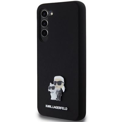 2. Karl Lagerfeld Silicone Karl&Choupette Metal Pin case for Samsung Galaxy S23+ - black