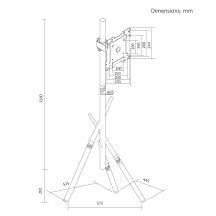 MACLEAN TV FLOOR MOUNT / STAND, 27-55", MAX. VESA 200X200, MAX. 60KG MC-181 W
