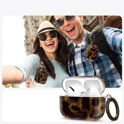 9. Tech-Protect Lamano case for AirPods Pro 3 - black and brown