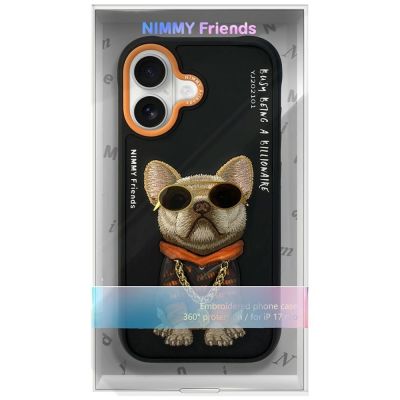 9. Nimmy Glasses Cool Dog iPhone 17 Case - Black