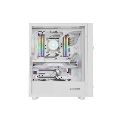 16. GENESIS DIAXID 605 ARGB MIDI TOWER CASE WITH WINDOW, USB-C, WHITE