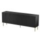 JUNGLE chest of drawers 190x40.5x74.5 black matt + gold legs