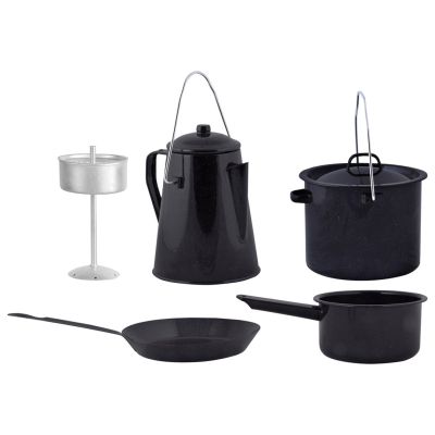 Esschert Design FF215 Camping Kitchen Utensil Set Black
