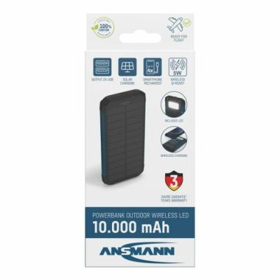 3. Ansmann PB212W Lithium Polymer (LiPo) 10000 mAh Black, Blue