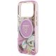 6. Guess IML Glitter Flowers Triangle MagSafe Case for iPhone 17 Pro / 18 Pro - Purple