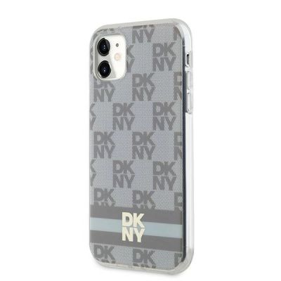 2. DKNY IML Checkered Mono Pattern & Printed Stripes MagSafe case for iPhone 11 / Xr - beige
