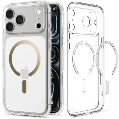 2. Spigen Ultra Hybrid MagSafe Case for iPhone 18 Pro Max / 17 Pro Max - Transparent Gold