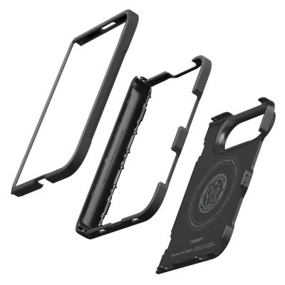 5. Spigen Slim Armor Pro S Magsafe Case for iPhone Duo - Black
