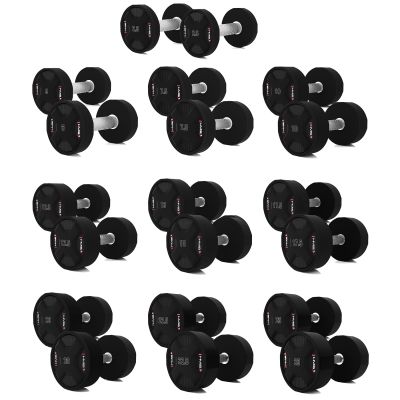 4. HPC SET POLYURETHANE DUMBBELL SET 2 x 2.5 - 25 KG CPU (275 KG) HMS