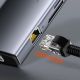 23. Baseus Metal Gleam 11in1 multifunctional USB Type C HUB - 3x USB 3.2 Gen 1 5Gbps / USB Type C PD 100W / 3.5 mm mini jack AUX / VGA Full HD 60Hz / 2x HDMI 4K 30Hz / TF and SD card reader / RJ45 1Gbps gray (CAHUB-CT0G)