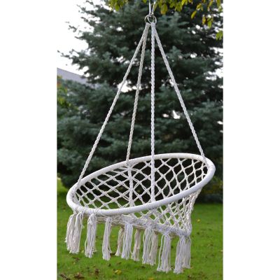 15. OPENWORK HAMMOCK HANGING CHAIR STORK'S NEST 80x60CM ECRU