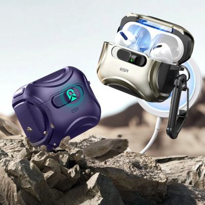 4. ESR Cyber ​​FlickLock MagSafe Case for AirPods Pro 3 - Purple