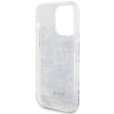 7. Hello Kitty IML Kitty On Bricks Graffiti case for iPhone 15 Pro - white