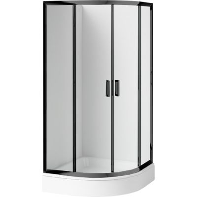 Semicircular shower cabin with shower tray 90x90 cm