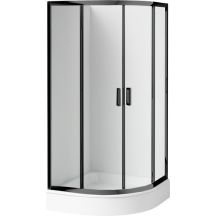 Semicircular shower cabin with shower tray 90x90 cm