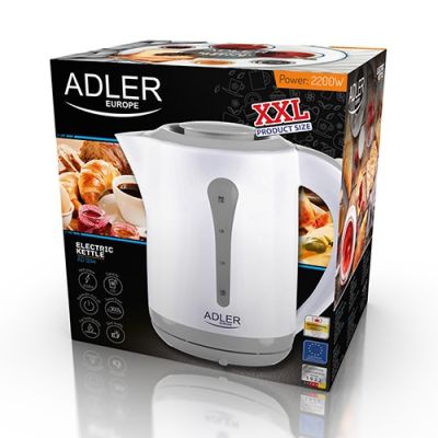 4. Adler AD 1244 electric kettle (2200W 2.5l; blue)