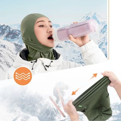 3. Qunature 13230023015 ski balaclava bike motorcycle balaklava size L - green