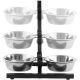 21. DOG AND CAT BOWL STAINLESS STEEL ON STAND 1.8L 2 PCS