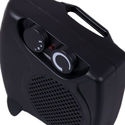 6. ELDOM FAN HEATER HL8C TERMII 2000W, BLACK, SMOOTH TEMPERATURE REGULATION, THERMOSTAT, COLD AIR