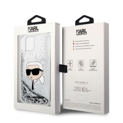 8. Karl Lagerfeld KLHCP14MLNKHCH iPhone 14 Plus 6.7" silver/silver hardcase Glitter Karl Head