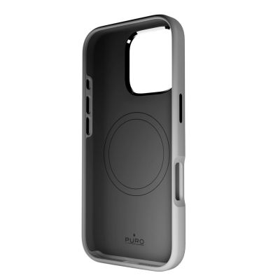 3. Puro Icon Mag Pro MagSafe Silicone Case for iPhone 16 Pro - Dark Gray