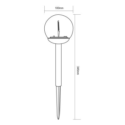 34. DECORATIVE SOLAR BALL LAMP 10X34.5CM