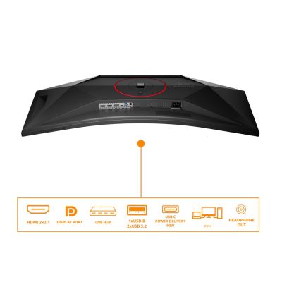 4. AOC G4 CU34G4ZCA Computer Monitor 86.4 cm (34") 3440 x 1440 px Wide Quad HD Black, Red