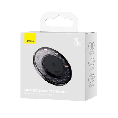 6. Baseus BS-W530 15W induction charger + USB C cable - USB C 24W 1m - black