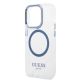 6. Guess Metal Outline MagSafe case for iPhone 14 Pro - blue