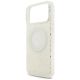 6. Guess IML Flowers Allover Electroplated with Pearl Strap MagSafe Case for iPhone 18 Pro Max / 17 Pro Max - White