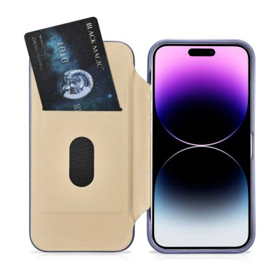 20. iCarer CE Premium Leather Folio Case iPhone 14 Pro Max Magnetic Flip Leather Folio Case MagSafe Light Purple (WMI14220716-LP)