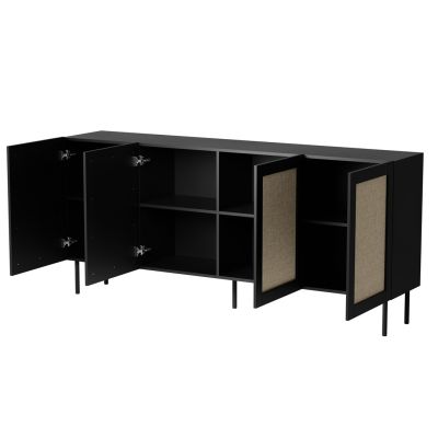 2. Jute chest of drawers 4D 202x39.5x85 black + calabria linoleum